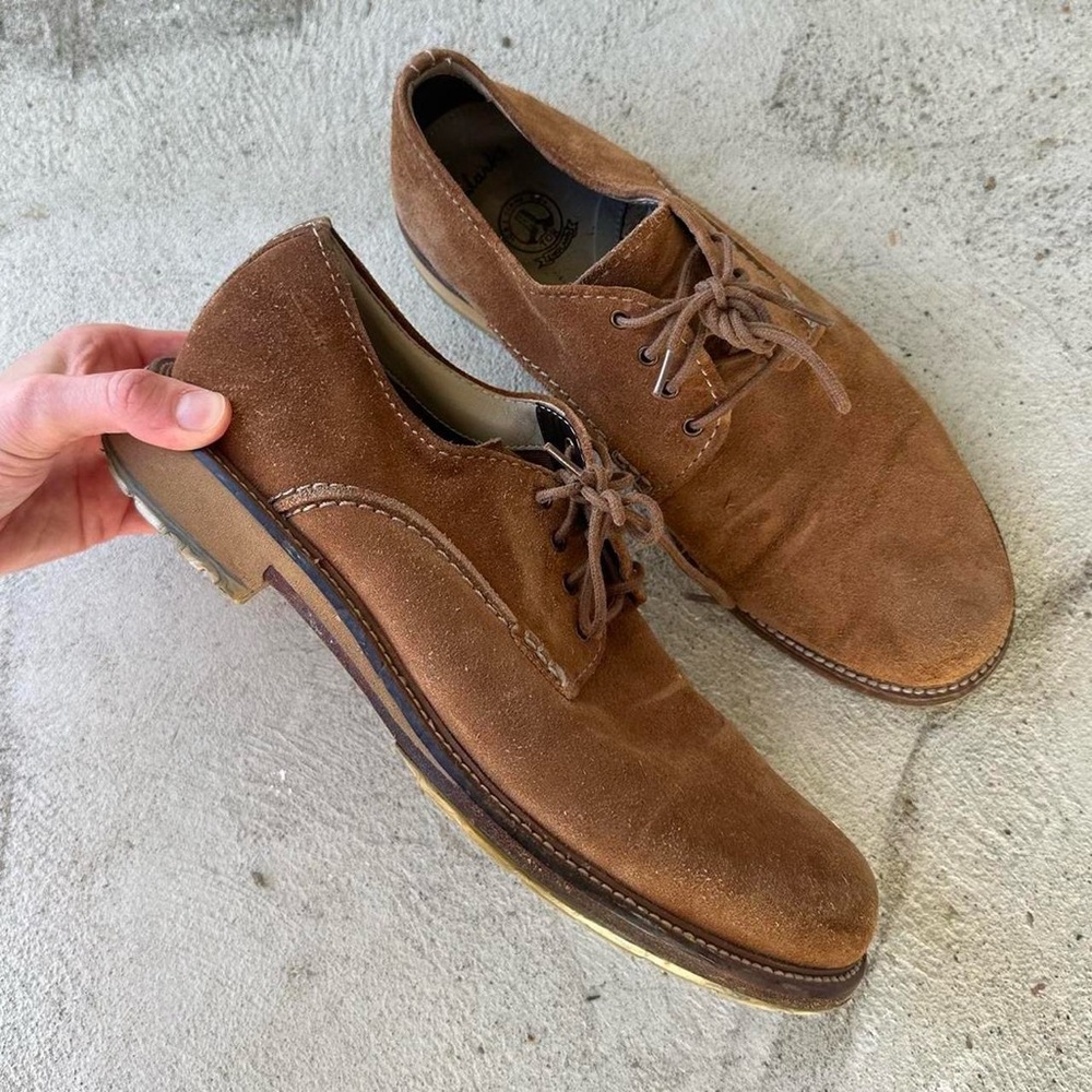 Vintage Clark’s suede and leather Oxford shoes